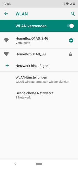 Sie sind nun mit dem WLAN-Netzwerk verbunden