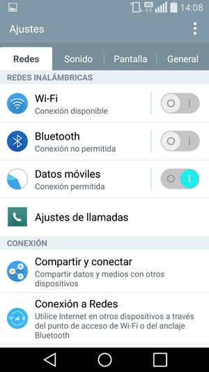 Seleccione Redes y Conexión a Redes