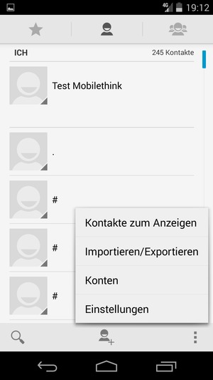 Wählen Sie Importieren/Exportieren