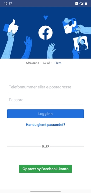 Applikasjonen er klar til bruk