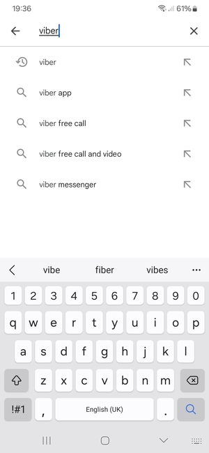 Skriv inn applikasjonsnavnet og velg Søk