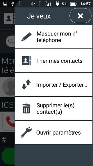 Sélectionnez Importer / Exporter...