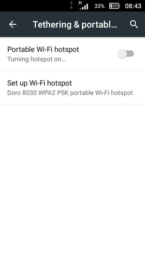 Select Set up Wi-Fi hotspot