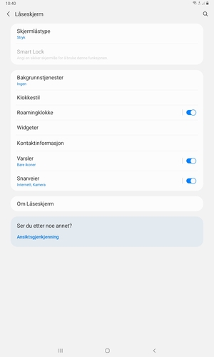 Velg Skjermlåstype