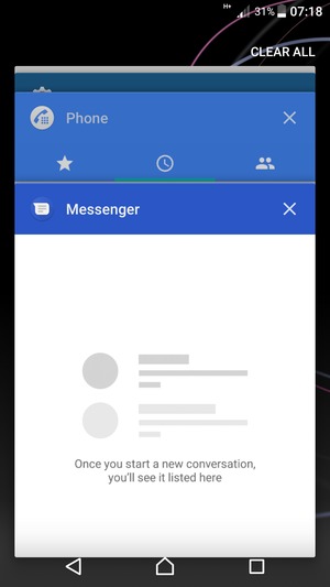 Select CLEAR ALL to close all running apps
