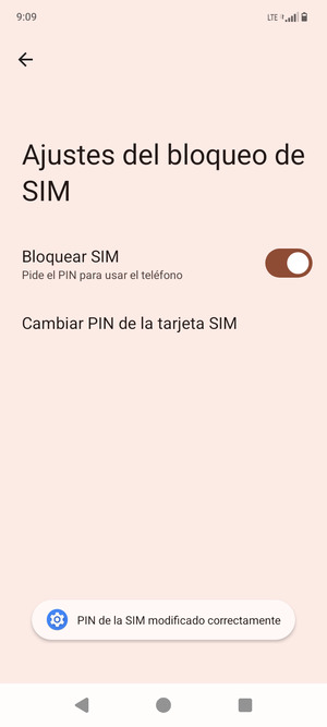Su PIN de la SIM ha sido cambiado