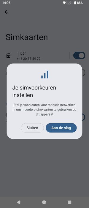 Selecteer Aan de slag