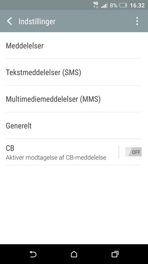 Vælg Tekstmeddelelser (SMS)