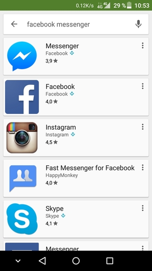 Wählen Sie die App