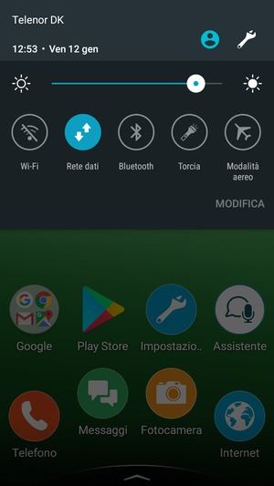 Regola la luminosità al livello desiderato