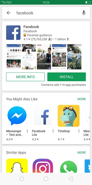 Select the app