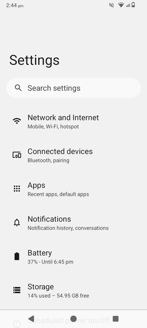 Select Network and Internet