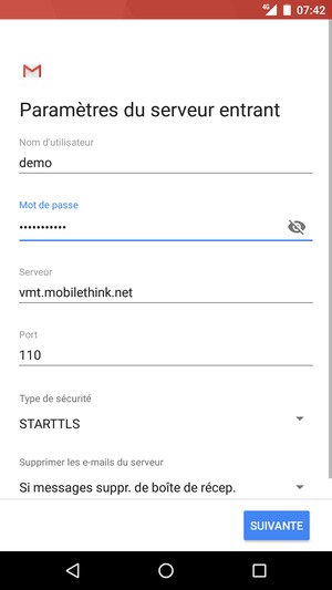 Sélectionnez Type de sécurité