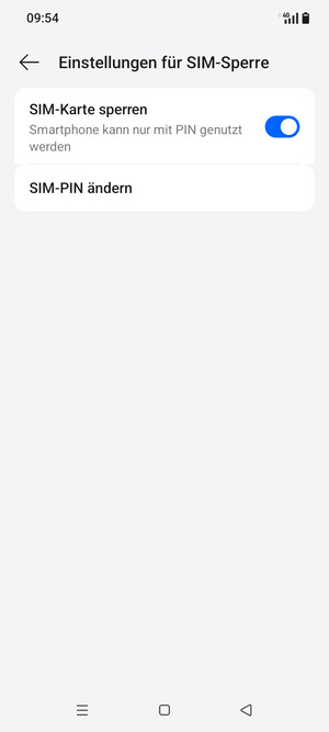 Wählen Sie SIM-PIN  ändern