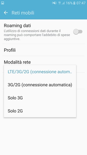 Seleziona la tua opzione preferita