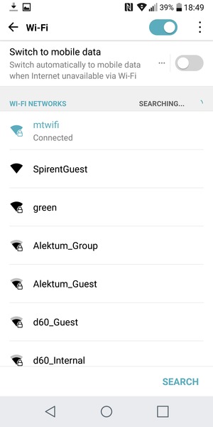 You are now connected to the Wi-Fi network