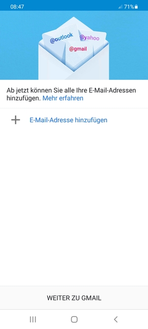 Wählen Sie E-Mail-Adresse hinzufügen