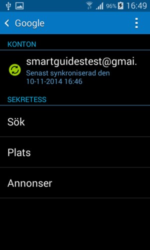 Tryck på ditt konto