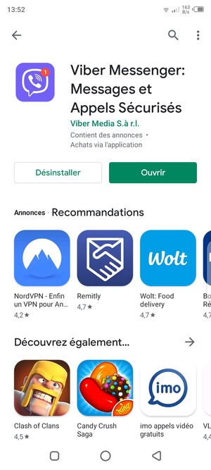 Sélectionnez Ouvrir