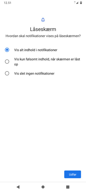 Vælg din foretrukne mulighed og vælg Udfør