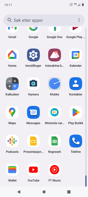 Bla til og velg Innstillinger