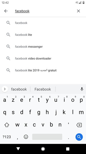 Saisissez le nom de l'appli et sélectionnez Rechercher