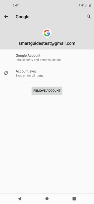 Select Account sync