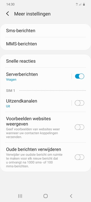 Selecteer Sms-berichten