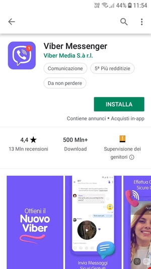 Seleziona INSTALLA