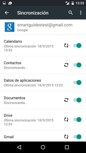 Su información será sincronizada