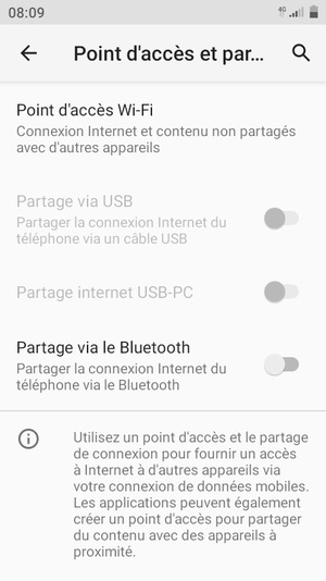 Sélectionnez Point d'accès Wi-Fi