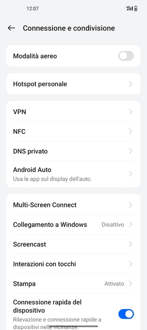 Seleziona Hotspot personale