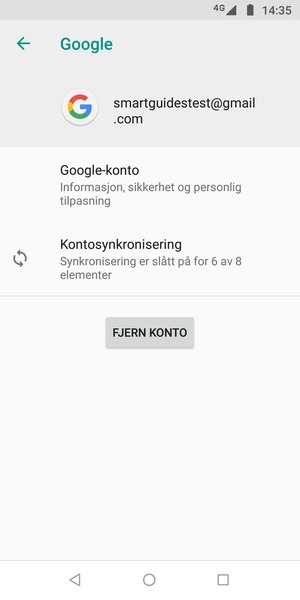Velg Kontosynkronisering