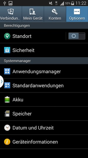 Wählen Sie Sicherheit