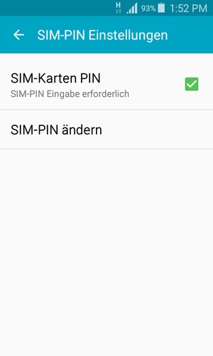 Wählen Sie SIM-PIN ändern