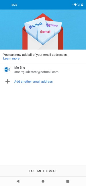 Select TAKE ME TO GMAIL