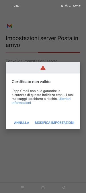 Seleziona MODIFICA IMPOSTAZIONI