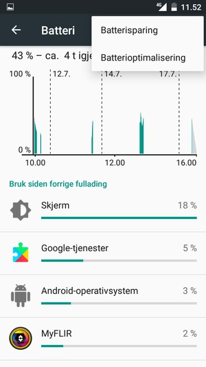 Velg Batterisparing