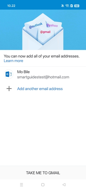 Select TAKE ME TO GMAIL