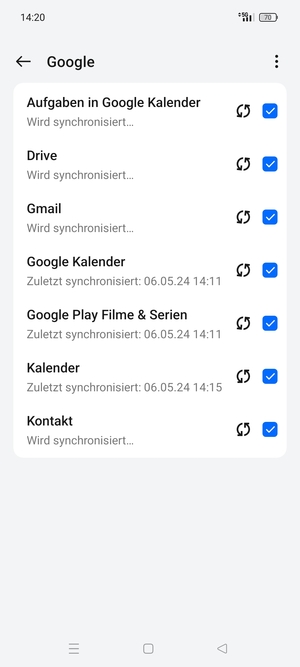 Ihre Daten werden synchronisiert