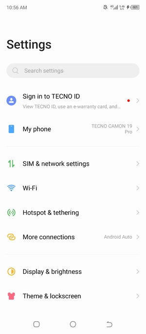 Select SIM & network settings