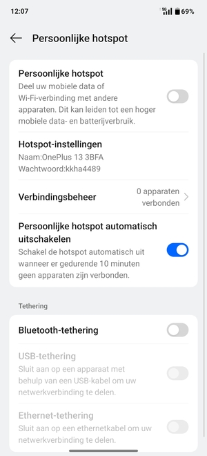 Selecteer Hotspot-instellingen