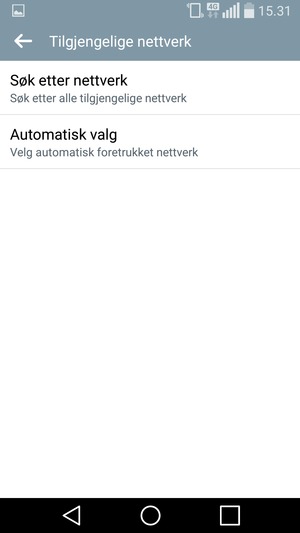 Velg Søk etter nettverk