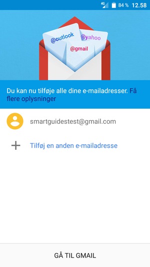 Vælg GÅ TIL GMAIL