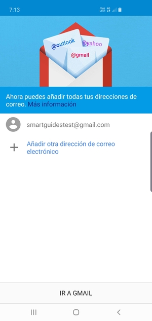 Seleccione IR A GMAIL