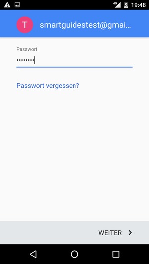 Geben Sie Ihre Passwort ein und wählen Sie WEITER