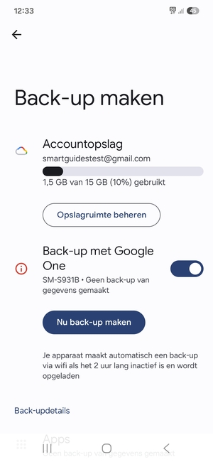 Selecteer Accountopslag