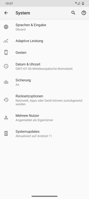 Wählen Sie Systemupdates