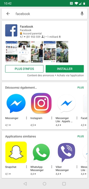 Sélectionnez l'appli