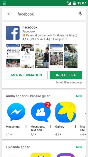 Välj appen